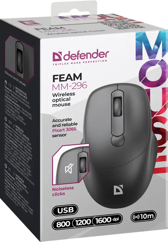 Defender - Langaton optinen hiiri Feam MM-296