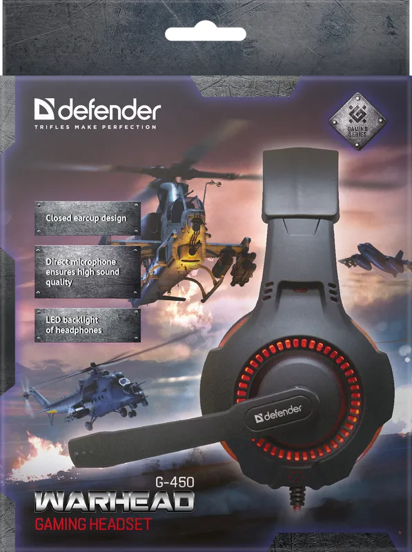Defender - Pelikuulokkeet Warhead G-450