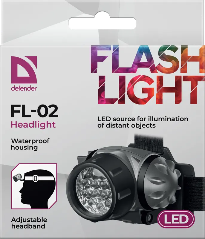 Defender - Ajovalo FL-02, LED, 3 modes