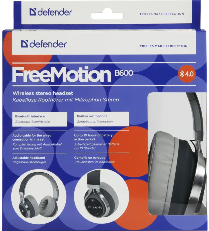 Defender - Langattomat stereokuulokkeet FreeMotion B600