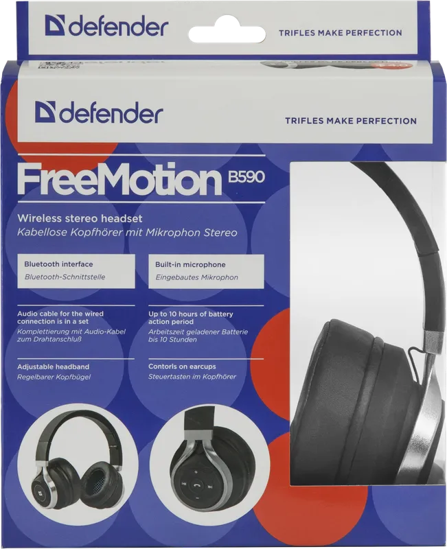 Defender - Langattomat stereokuulokkeet FreeMotion B590