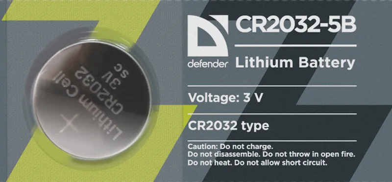 Defender - Akku litium CR2032-5B