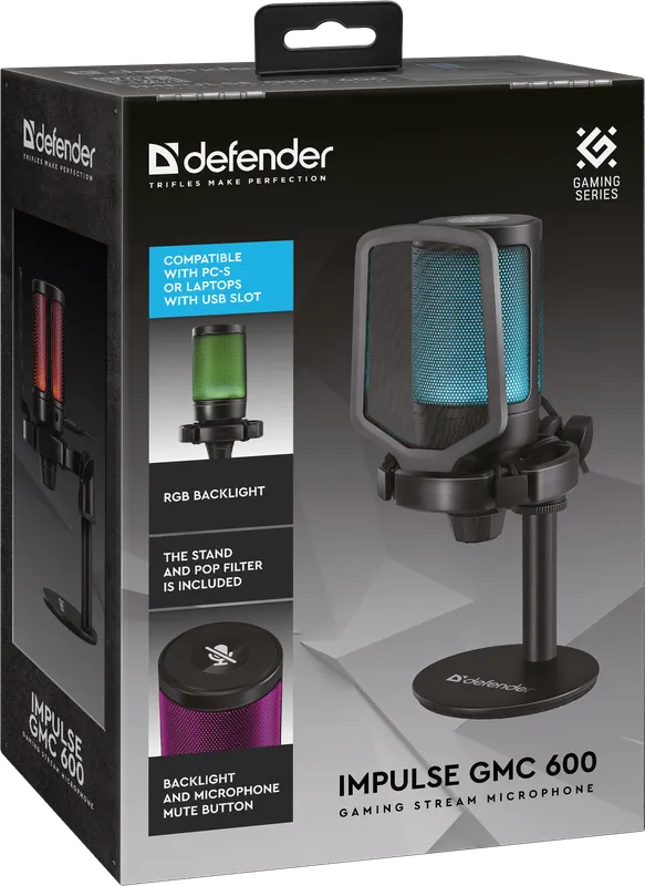 Defender - Pelivirran mikrofoni Impulse GMC 600