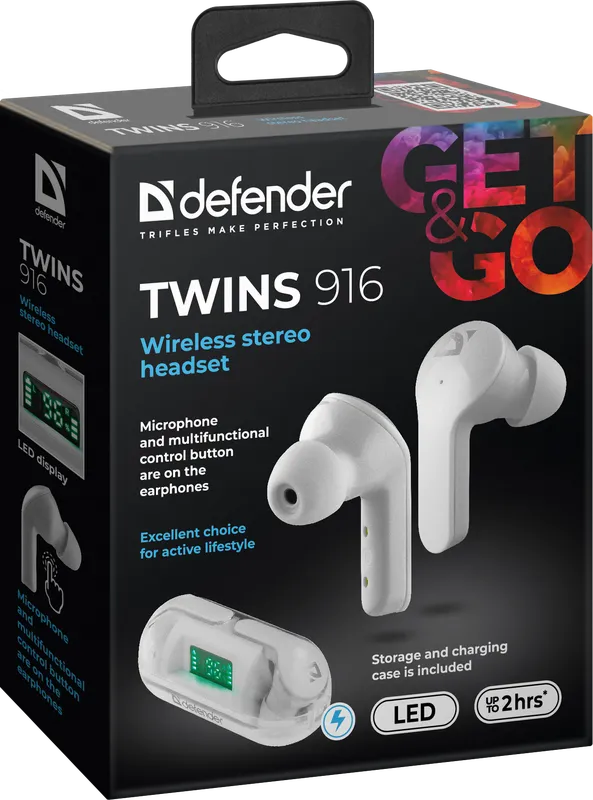 Defender - Langattomat stereokuulokkeet Twins 916