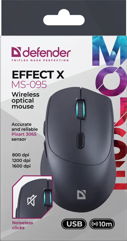 Defender - Langaton optinen hiiri Effect X  MS-095