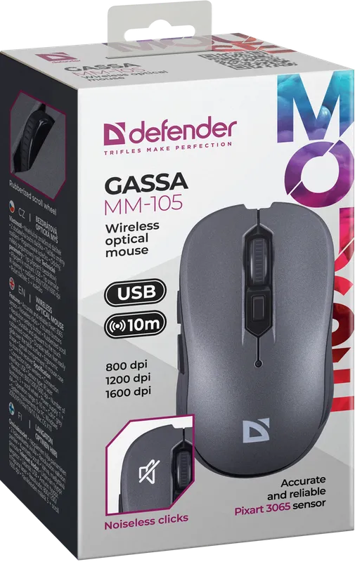 Defender - Langaton optinen hiiri Gassa MM-105