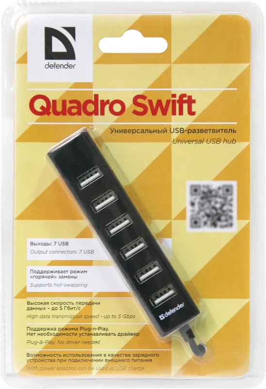 Defender - Universaali USB-keskitin Quadro SWIFT