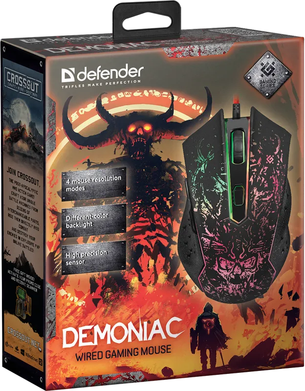 Defender - Langallinen pelihiiri Demoniac GM-540L