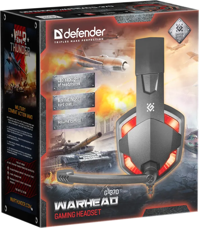 Defender - Pelikuulokkeet Warhead G-370