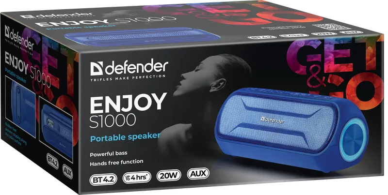 Defender - Kannettava kaiutin Enjoy S1000