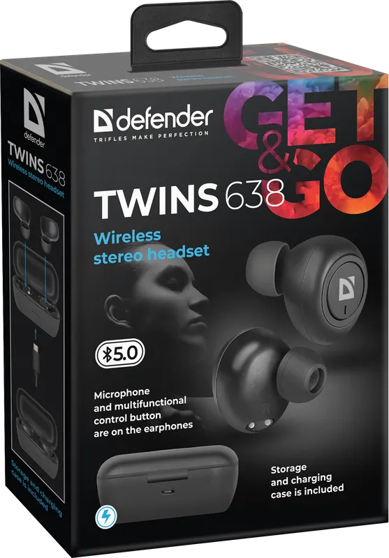Defender - Langattomat stereokuulokkeet Twins 638