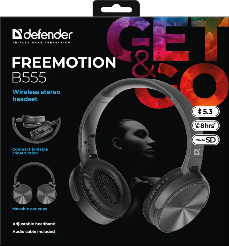 Defender - Langattomat stereokuulokkeet FreeMotion B555