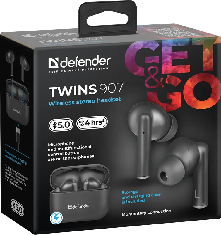 Defender - Langattomat stereokuulokkeet Twins 907