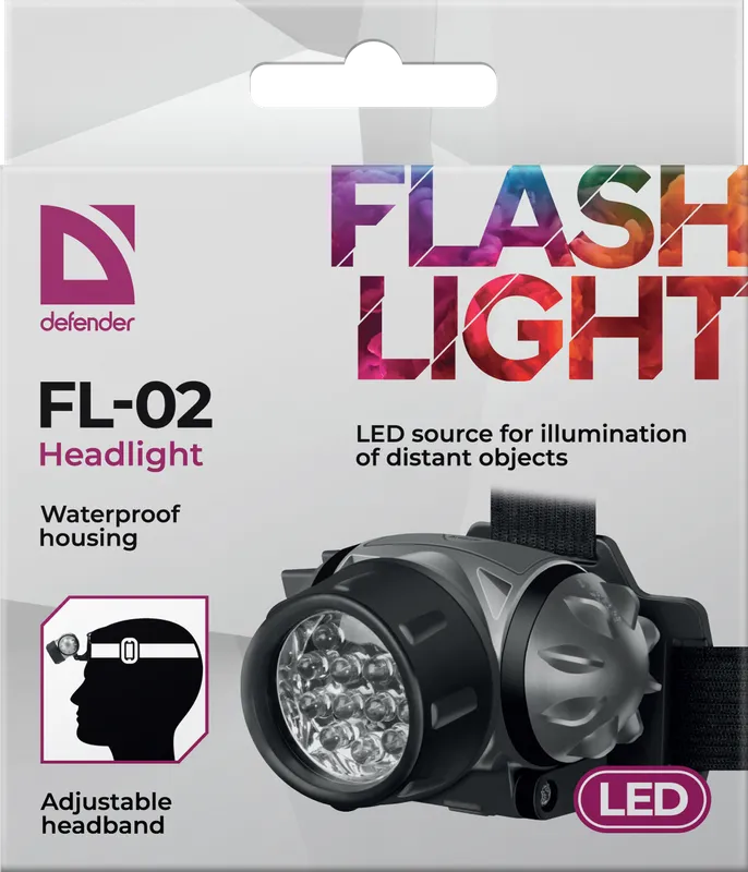 Defender - Otsavalo FL-02, LED, 3 modes