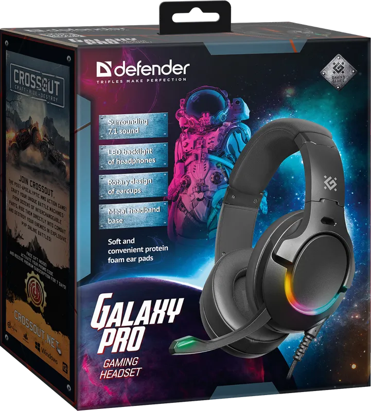 Defender - Pelikuulokkeet Galaxy Pro