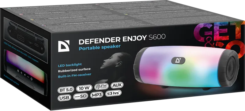 Defender - Kannettava kaiutin Enjoy S600