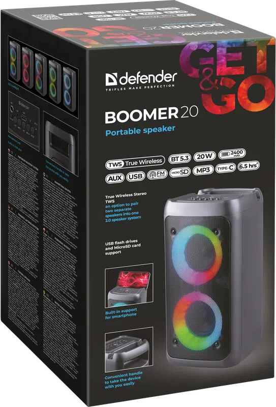 Defender - Kannettava kaiutin Boomer 20