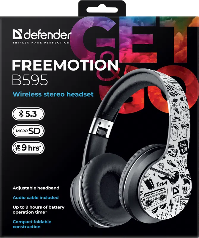 Defender - Langattomat stereokuulokkeet FreeMotion B595