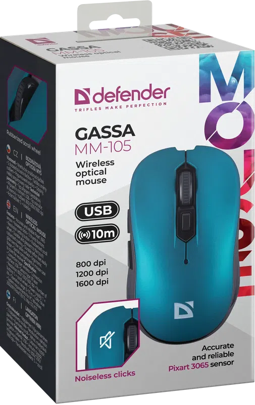 Defender - Langaton optinen hiiri Gassa MM-105