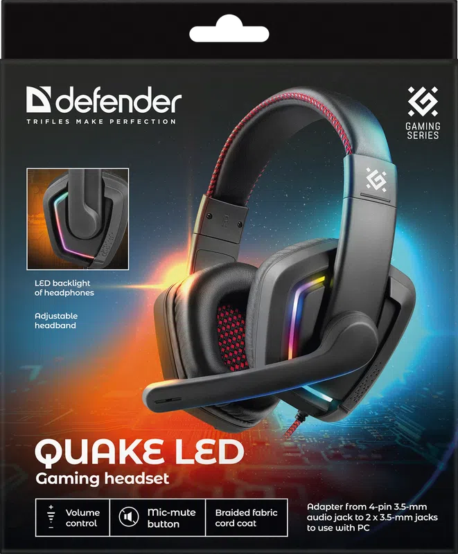 Defender - Pelikuuloke Quake LED