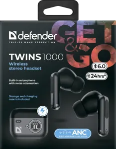 Defender - Langattomat kuulokkeet Twins 1000