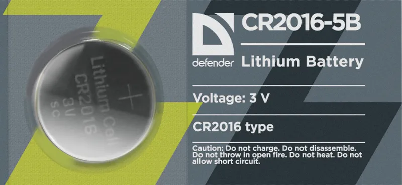 Defender - Akku litium CR2016-5B