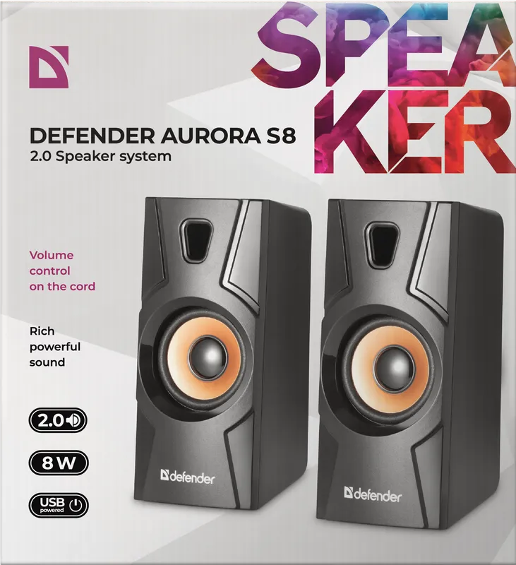 Defender - 2.0 kaiutinjärjestelmä Aurora S8