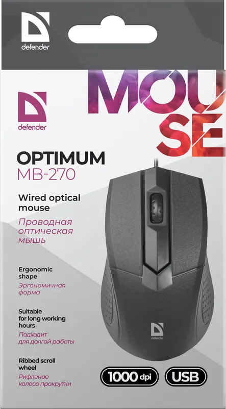 Defender - Langallinen optinen hiiri Optimum MB-270