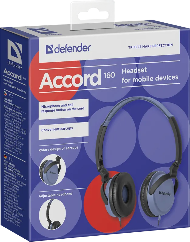 Defender - Kuulokkeet mobiililaitteille Accord 160