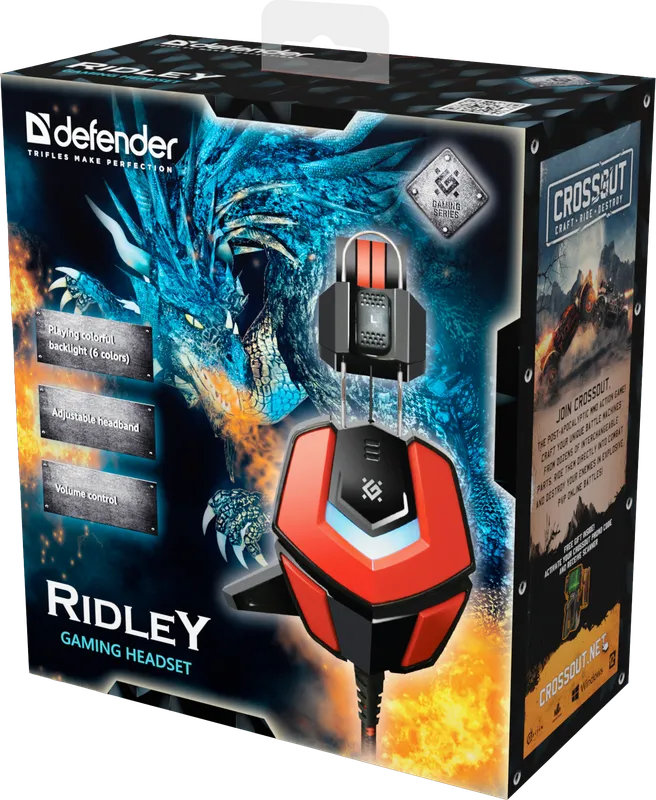 Defender - Pelikuulokkeet Ridley