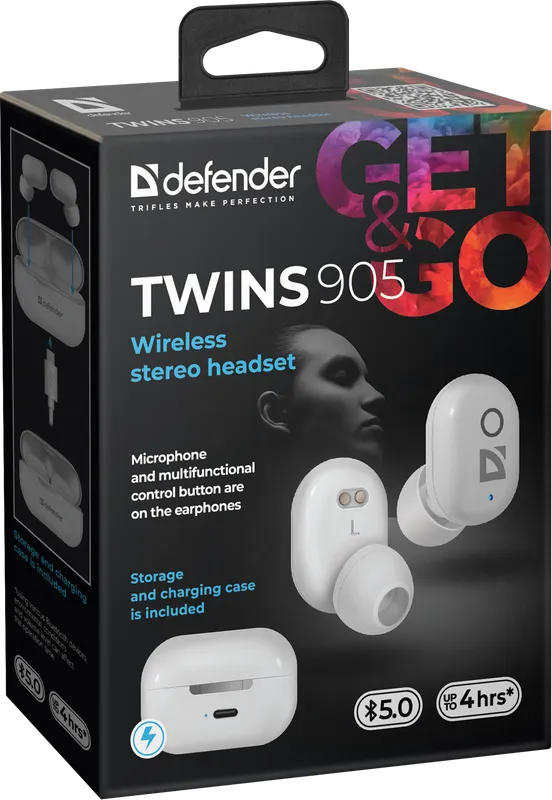 Defender - Langattomat stereokuulokkeet Twins 905