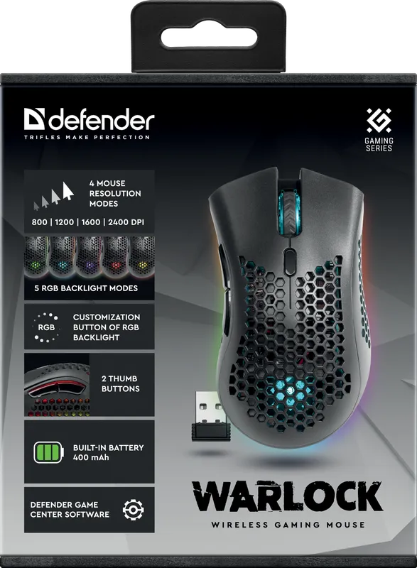 Defender - Langaton pelihiiri Warlock GM-709L