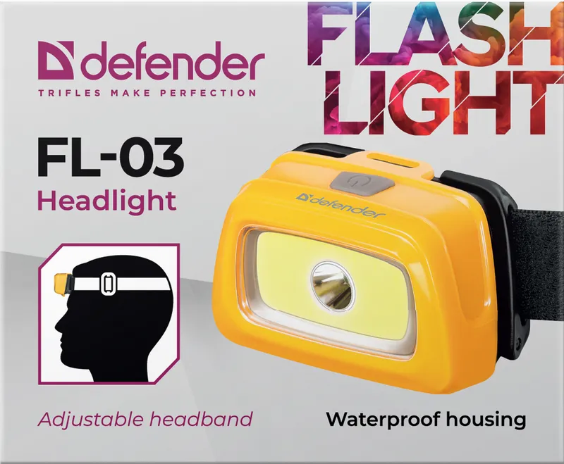Defender - Ajovalo FL-03, LED+COB, 3 modes
