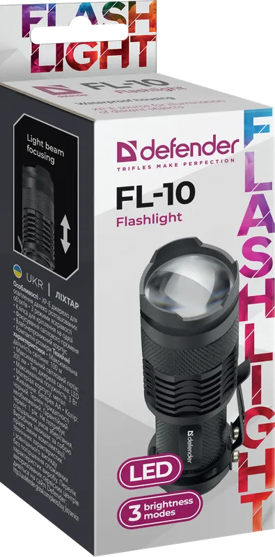 Defender - Taskulamppu FL-10, XP-E, 3 modes