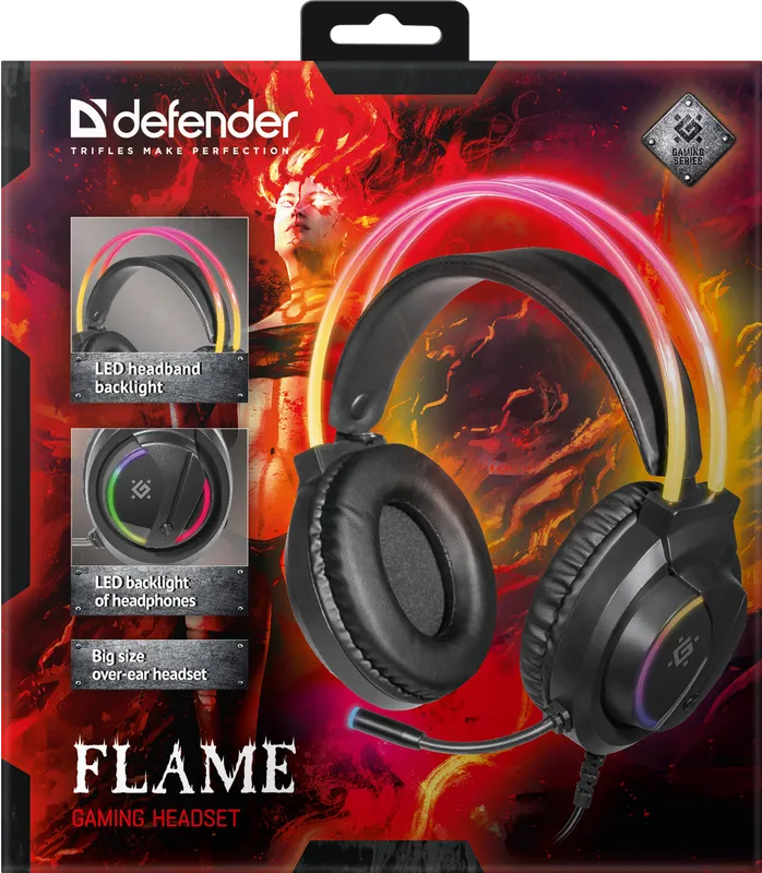 Defender - Pelikuulokkeet Flame