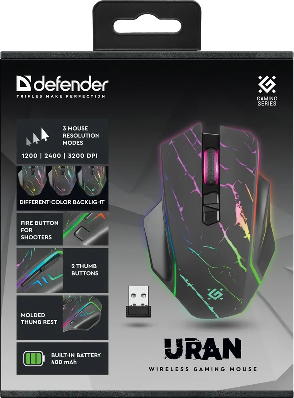 Defender - Langaton pelihiiri Uran GM-503