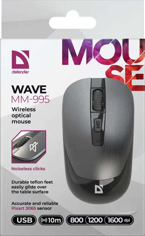 Defender - Langaton optinen hiiri Wave MM-995