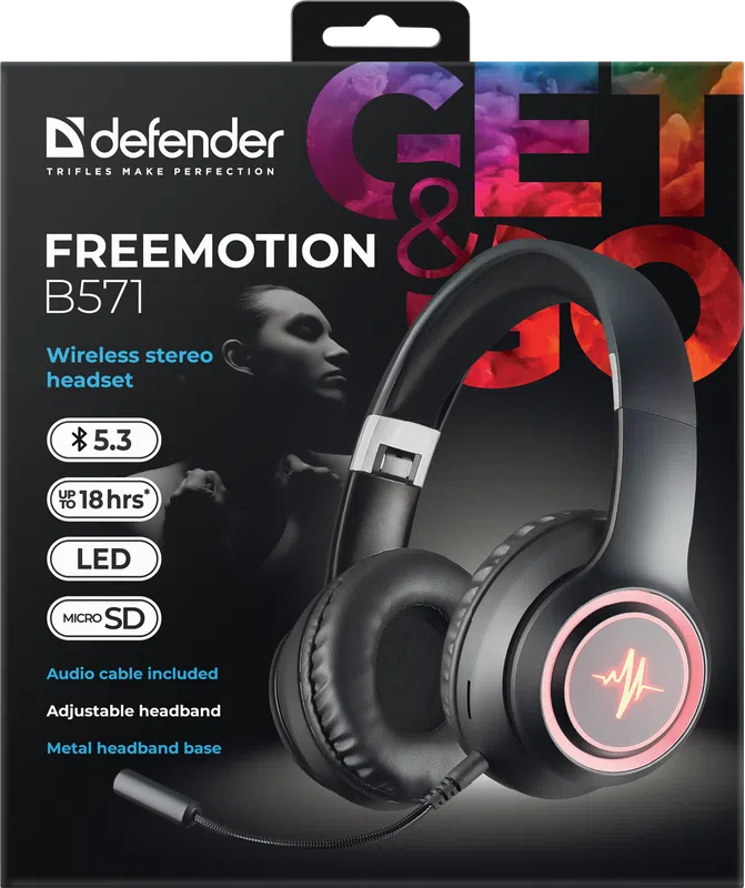 Defender - Langattomat stereokuulokkeet FreeMotion B571